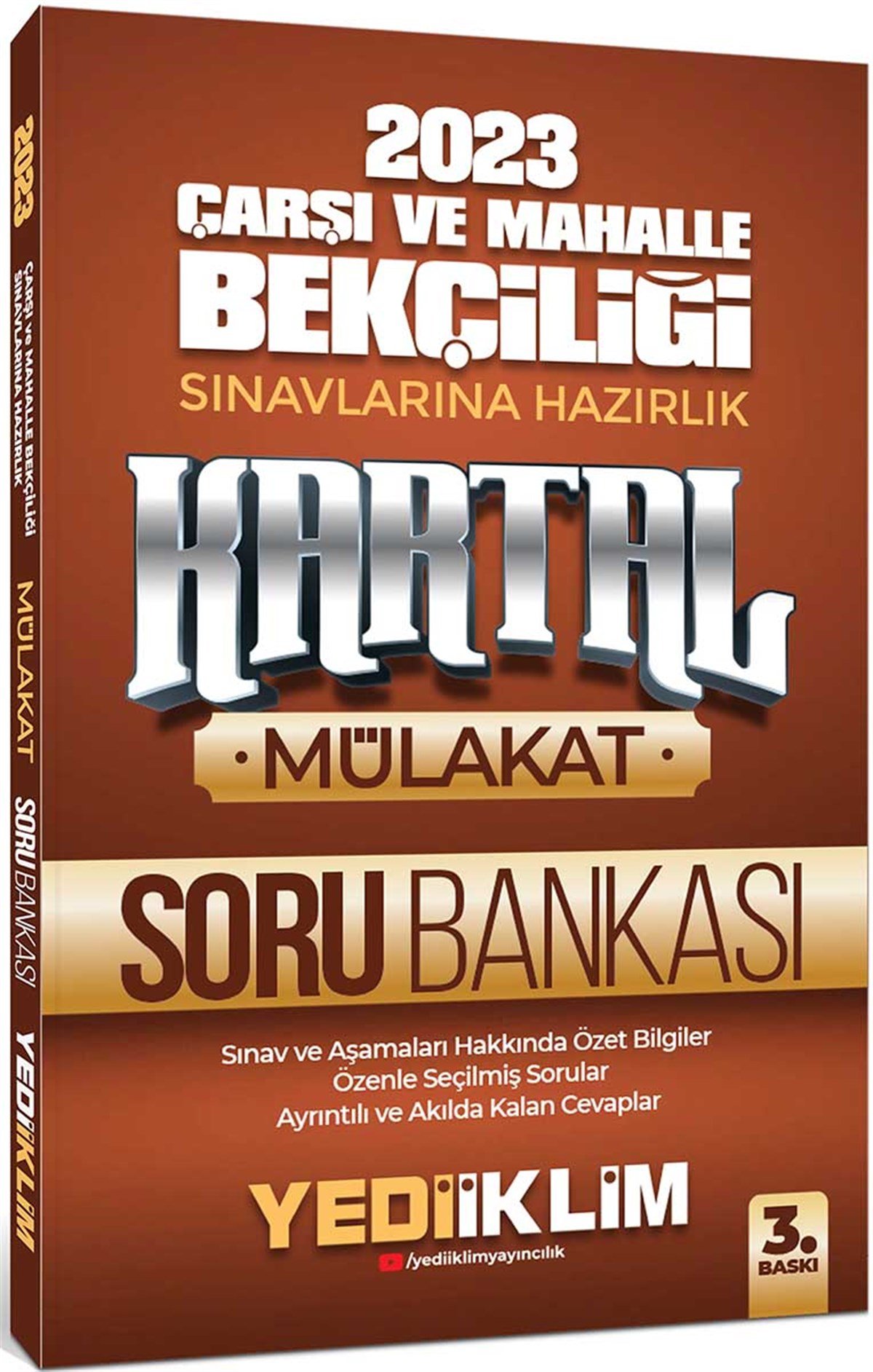 Yediiklim Yayınları 2023 Çarşı ve Mahalle Bekçiliği Sınavlarına Hazırlık Kartal Mülakat Soru Bankası