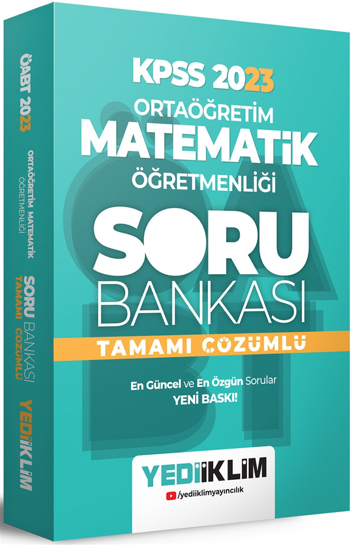 Yediiklim Yayınları 2023 ÖABT Ortaöğretim Matematik Öğretmenliği Tamamı Çözümlü Soru Bankası