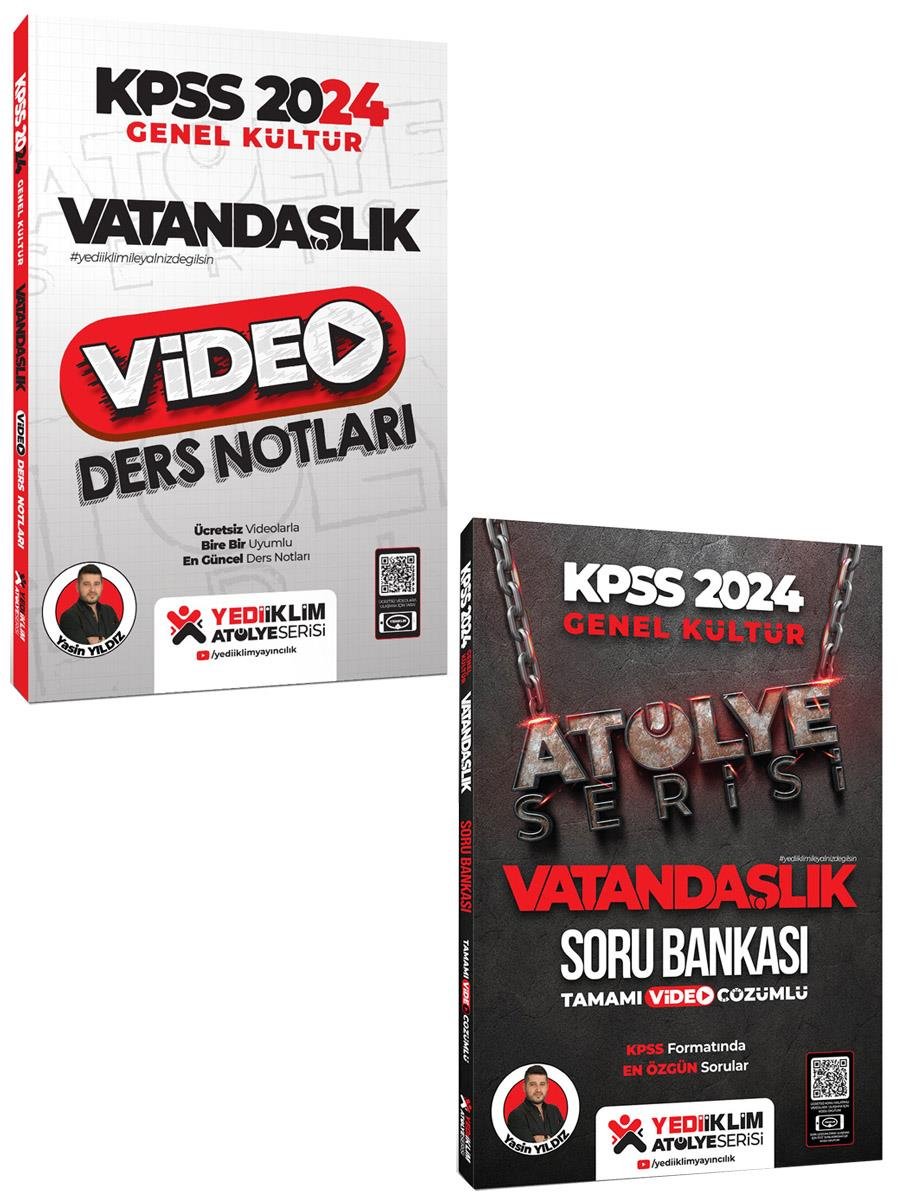 Yediiklim Yayınları 2024 Kpss Atölye Serisi Vatandaşlık Konu ve Soru Seti