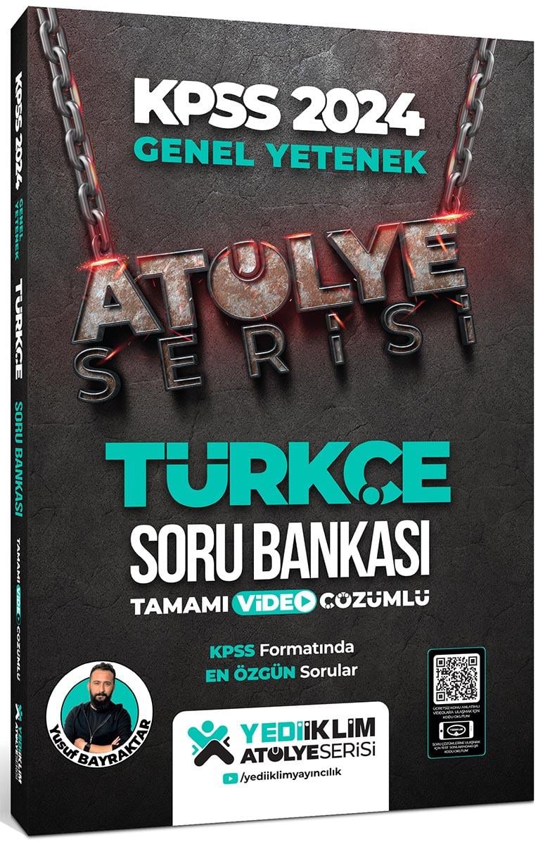 Yediiklim Yayınları 2024 Kpss Atölye Serisi Türkçe Tamamı Video Çözümlü Soru Bankası