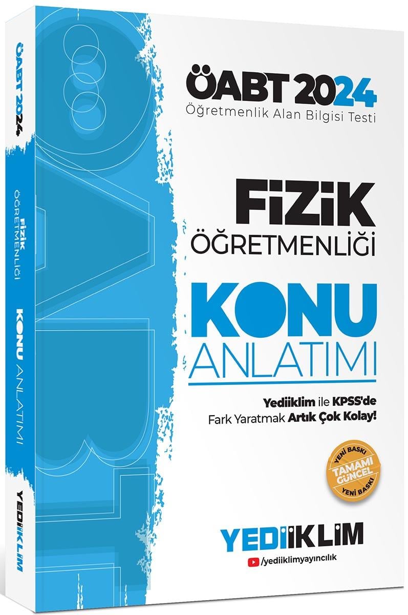 Yediiklim Yayınları 2024 ÖABT Fizik Öğretmenliği Konu Anlatımı