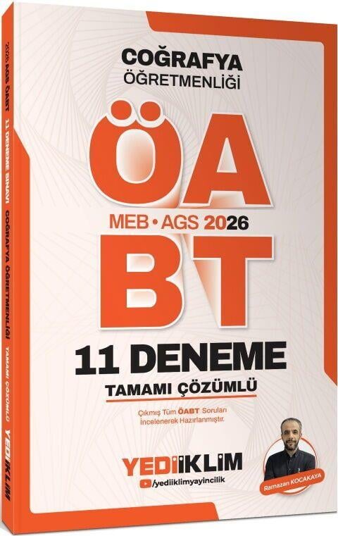 Yediiklim Yayınları 2025 MEB AGS ÖABT Coğrafya Öğretmenliği Konu+Soru+Deneme Seti