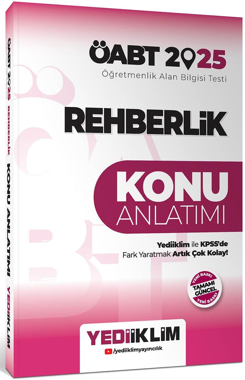 Yediiklim Yayınları 2025 ÖABT Rehberlik Konu Anlatımı