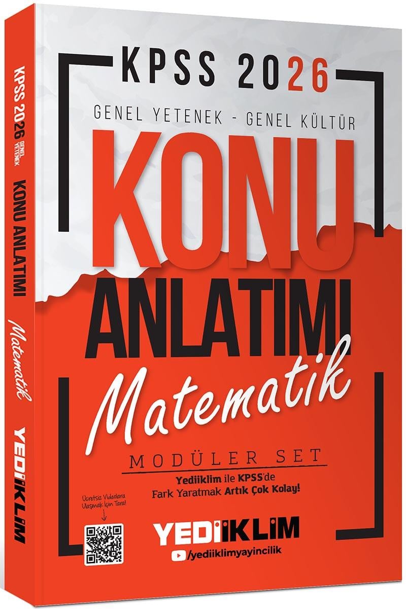Yediiklim Yayınları 2026 KPSS Genel Yetenek Genel Kültür Konu Anlatımlı Modüler Set 5 Kitap