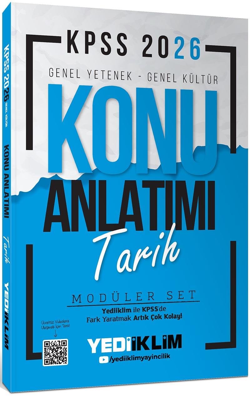 Yediiklim Yayınları 2026 KPSS Genel Yetenek Genel Kültür Konu Anlatımlı Modüler Set 5 Kitap