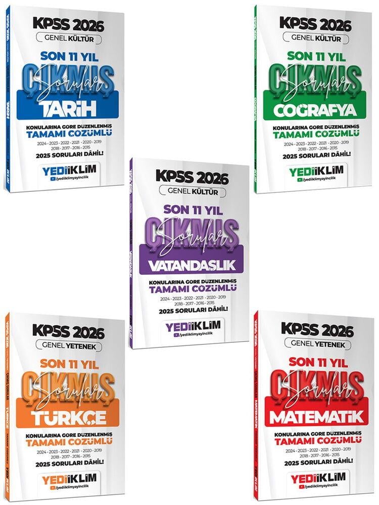 Yediiklim Yayınları 2026 KPSS GY-GK Sınav Kiti Seti
