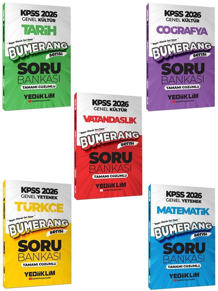 Yediiklim Yayınları 2026 KPSS GY-GK Süper Soru Bankası Seti 15 Kitap
