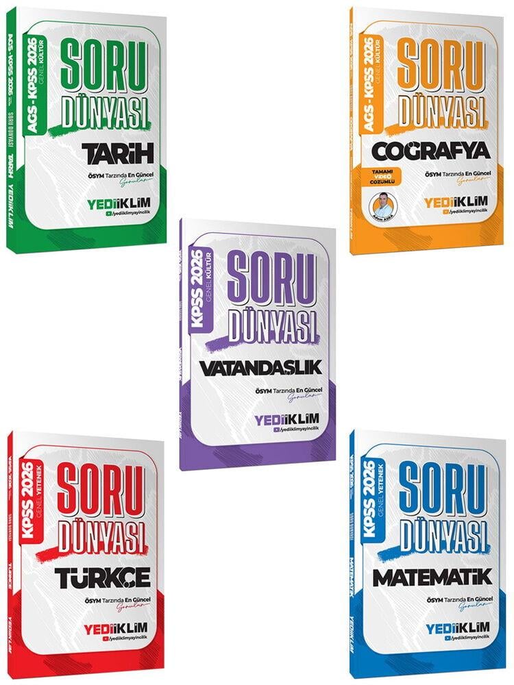 Yediiklim Yayınları 2026 KPSS GY-GK Süper Soru Bankası Seti 15 Kitap