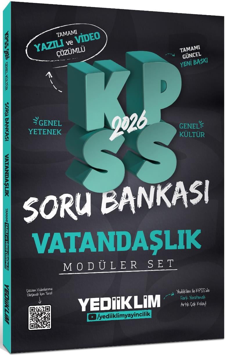 Yediiklim Yayınları 2026 KPSS GY-GK Tamamı Hem Yazılı Hem Video Çözümlü Modüler Set Soru Bankası (5 Kitap)