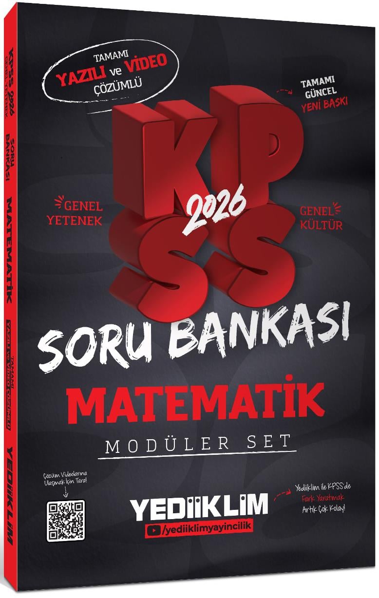 Yediiklim Yayınları 2026 KPSS GY-GK Tamamı Hem Yazılı Hem Video Çözümlü Modüler Set Soru Bankası (5 Kitap)
