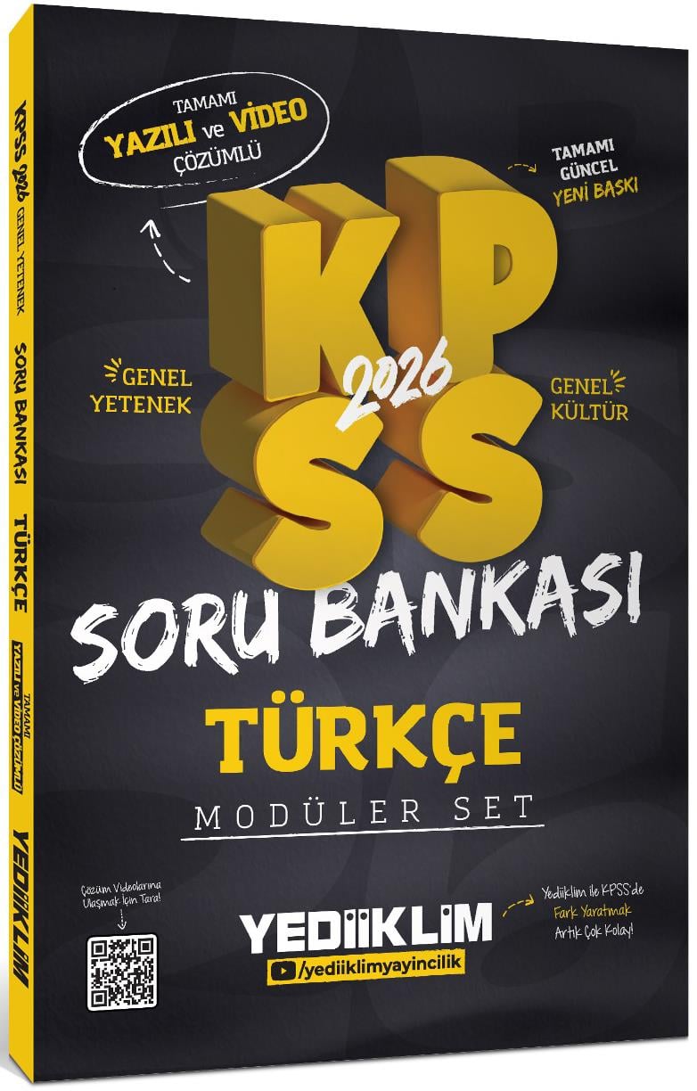 Yediiklim Yayınları 2026 KPSS GY-GK Tamamı Hem Yazılı Hem Video Çözümlü Modüler Set Soru Bankası (5 Kitap)