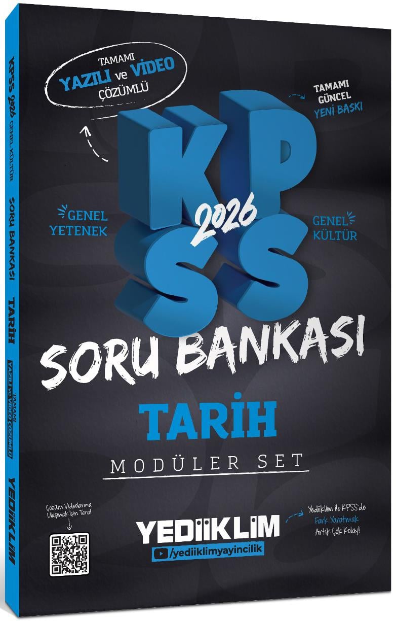 Yediiklim Yayınları 2026 KPSS GY-GK Tamamı Hem Yazılı Hem Video Çözümlü Modüler Set Soru Bankası (5 Kitap)