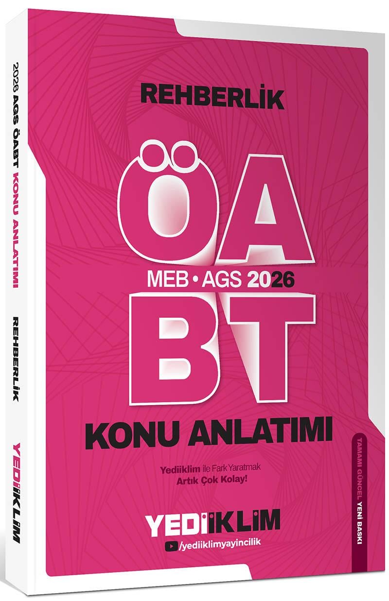 Yediiklim Yayınları 2026 MEB AGS ÖABT Rehberlik Konu Anlatımı