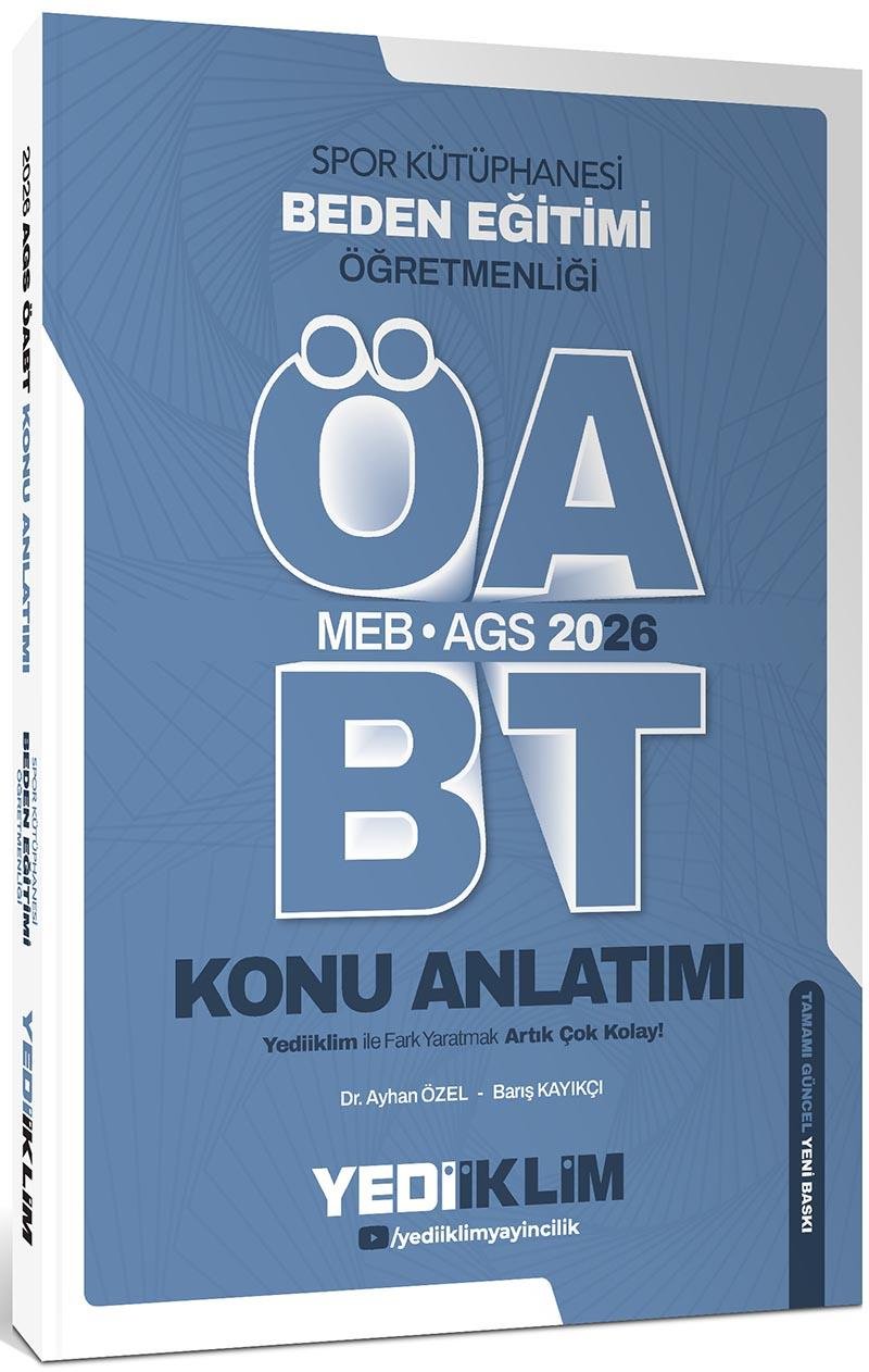 Yediiklim Yayınları 2026 MEB AGS ÖABT Beden Eğitimi Öğretmenliği Konu Anlatımı