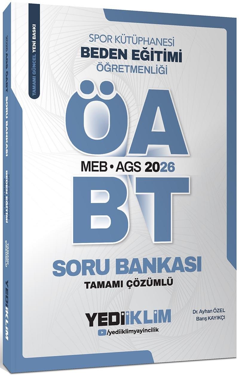 Yediiklim Yayınları 2026 MEB AGS ÖABT Beden Eğitimi Öğretmenliği Tamamı Çözümlü Soru Bankası