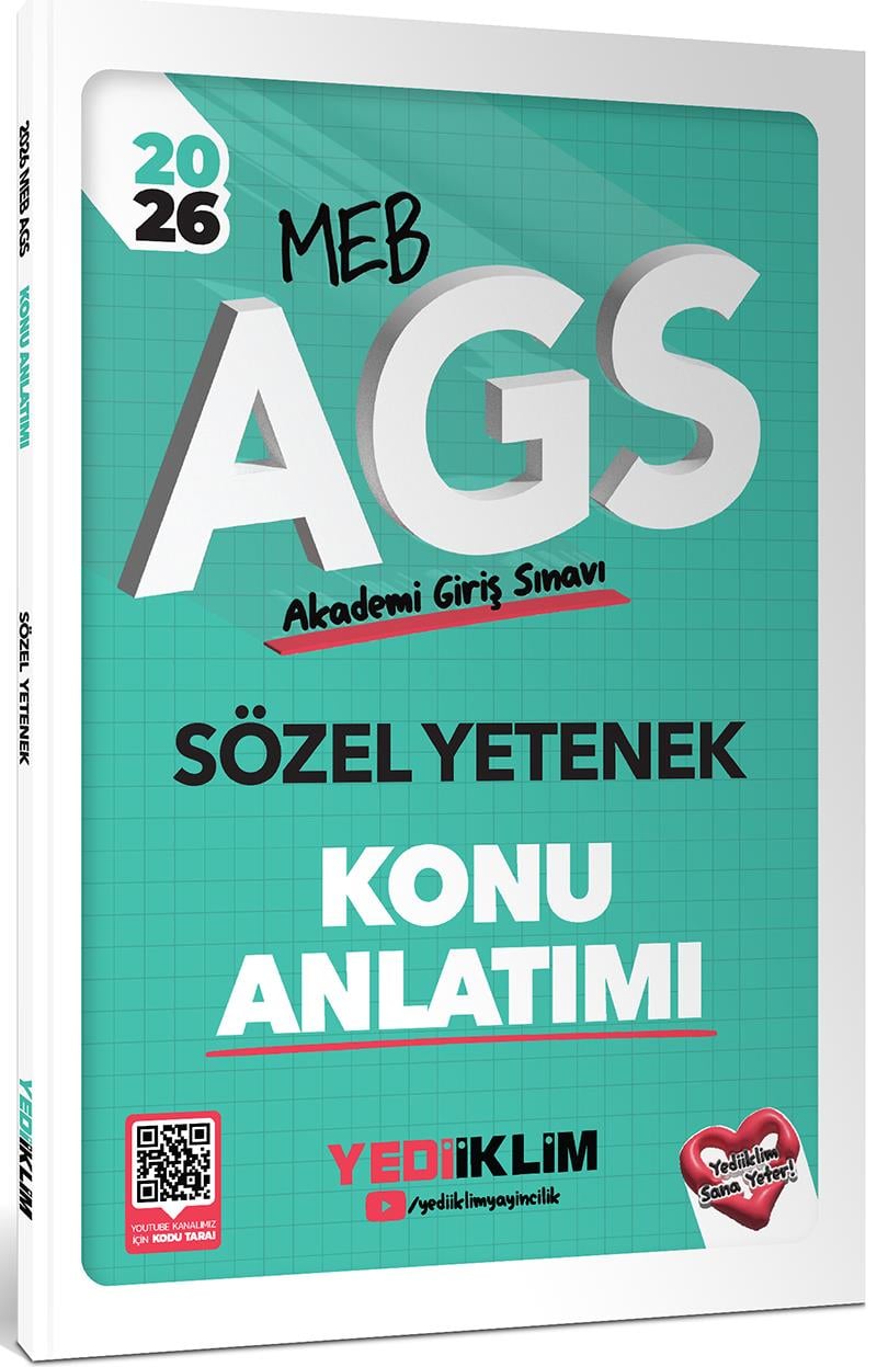 Yediiklim Yayınları 2026 MEB AGS Sözel Yetenek Konu Anlatımı