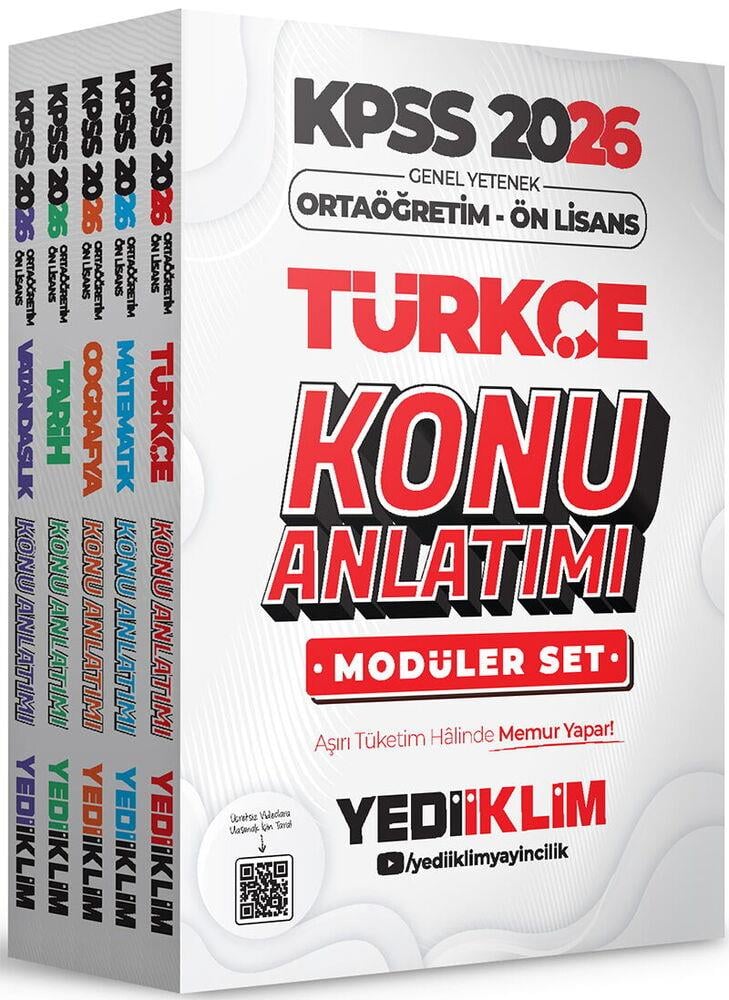 Yediiklim Yayınları 2026 Ortaöğretim Ön Lisans KPSS Sınav Kiti Seti