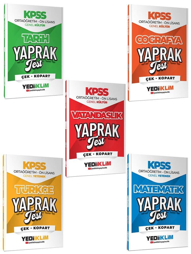 Yediiklim Yayınları 2026 Ortaöğretim Ön Lisans KPSS Sınav Kiti Seti