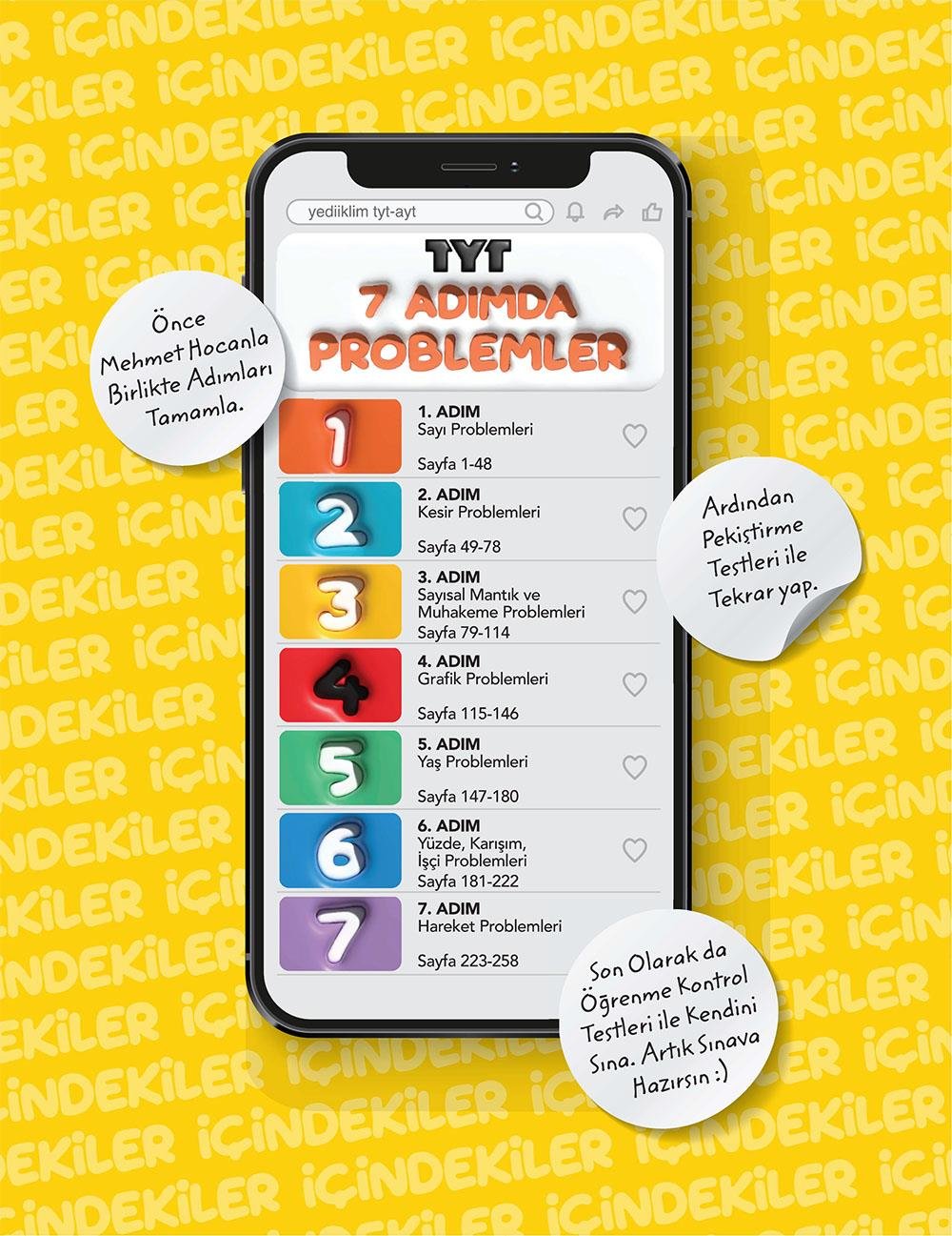 Yediiklim Yedi Adımda Temelden Zirveye TYT Problemler Video Konu Anlatımlı Video Çözümlü Soru Bankası