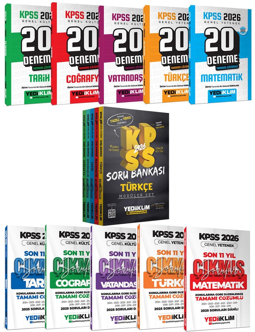 Yediklim 2026 KPSS Lisans Altın Soru Set 15 Kitap