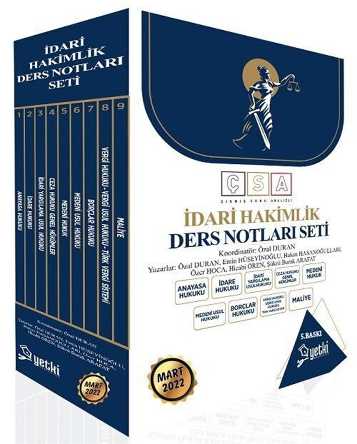 Yetki Yayınları 2022 İdari Hakimlik Ders Notları Seti 5. Baskı