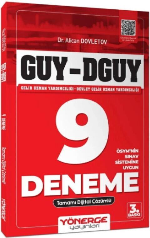 Yönerge Yayınları GUY DGUY Gelir Uzman Yardımcılığı 9 Deneme