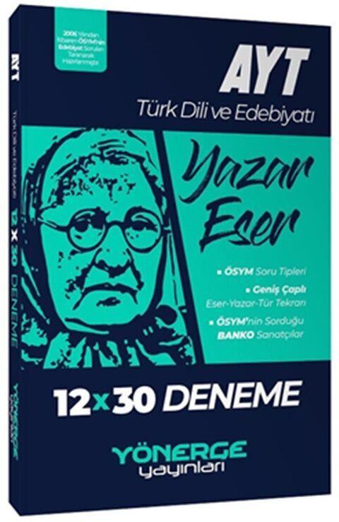 Yönerge Yayınları AYT Türk Dili ve Edebiyatı Yazar Eser 12x30 Deneme