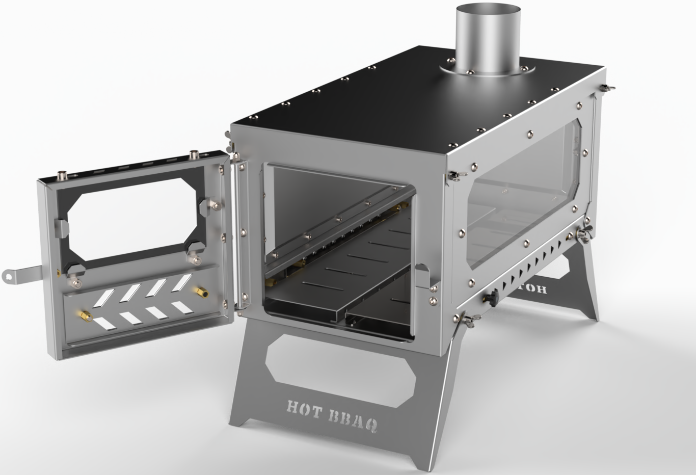 Hot Tent Inox Stove Portable Katlanabilir Kamp Sobası Barbekü & Mangal  Erinöz