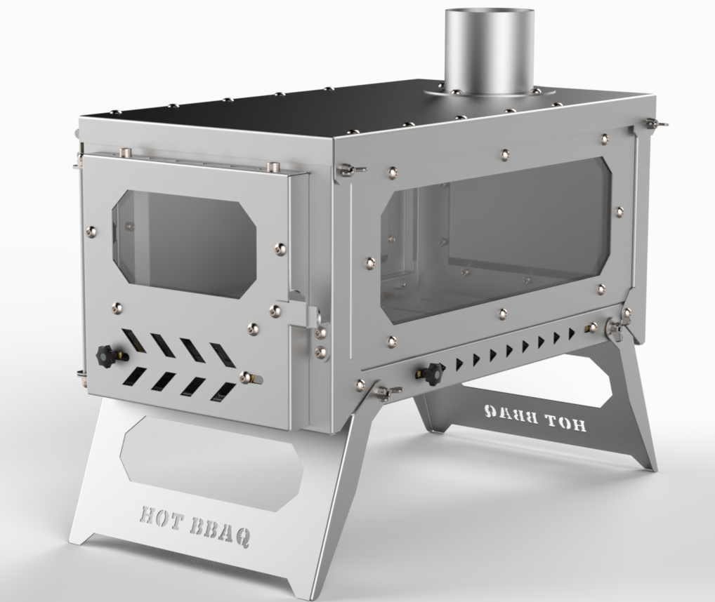Hot Tent Inox Stove Portable Katlanabilir Kamp Sobası Barbekü & Mangal  Erinöz