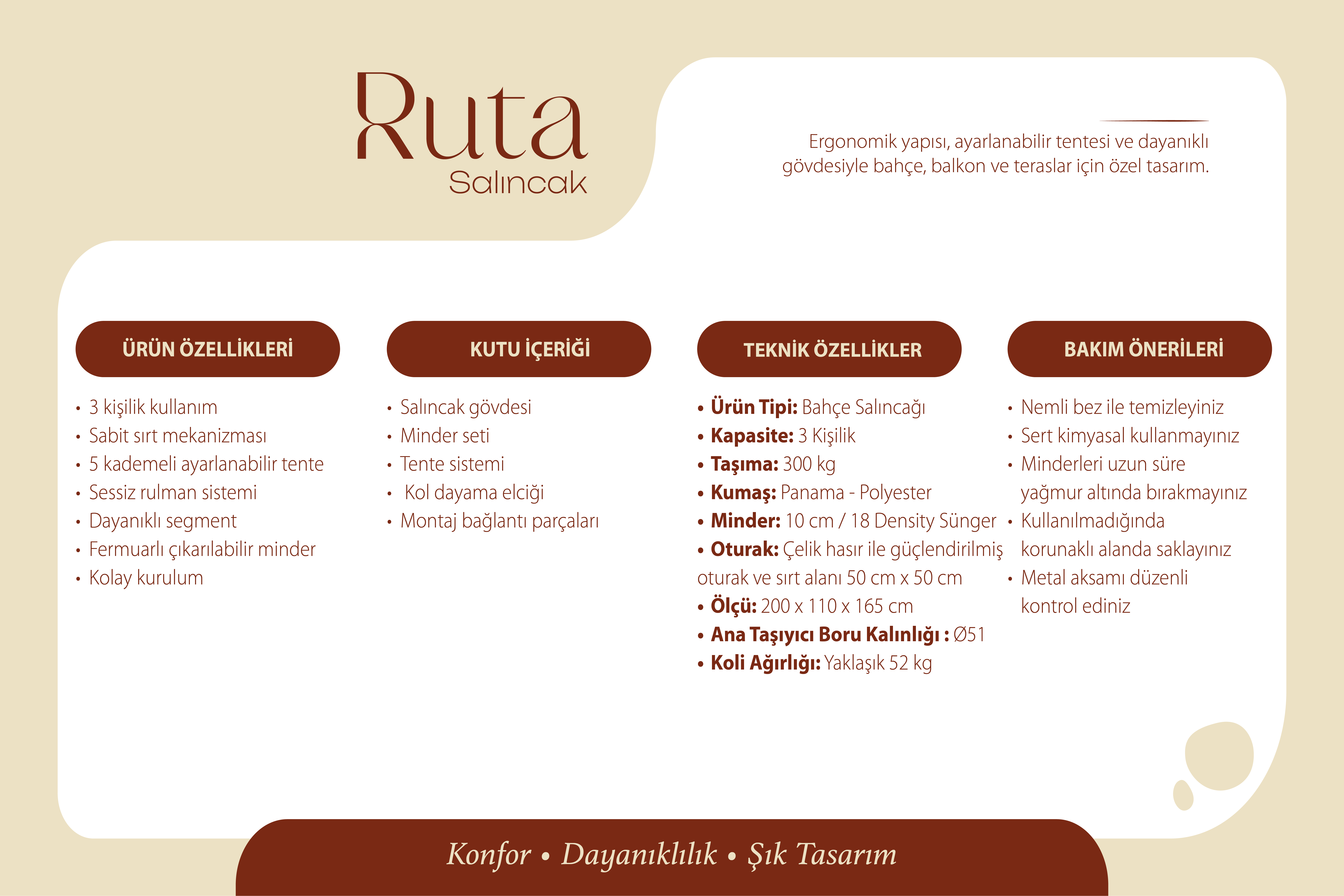 Ruta 3 Kişilik Sabit Bahçe Balkon Teras Salıncağı - Antrasit Üç Kişilik Salıncaklar Ruta 3 Kişilik Gri Bahçe Balkon Teras Salıncak - Salıncak Modelleri & Fiyatları Erinöz