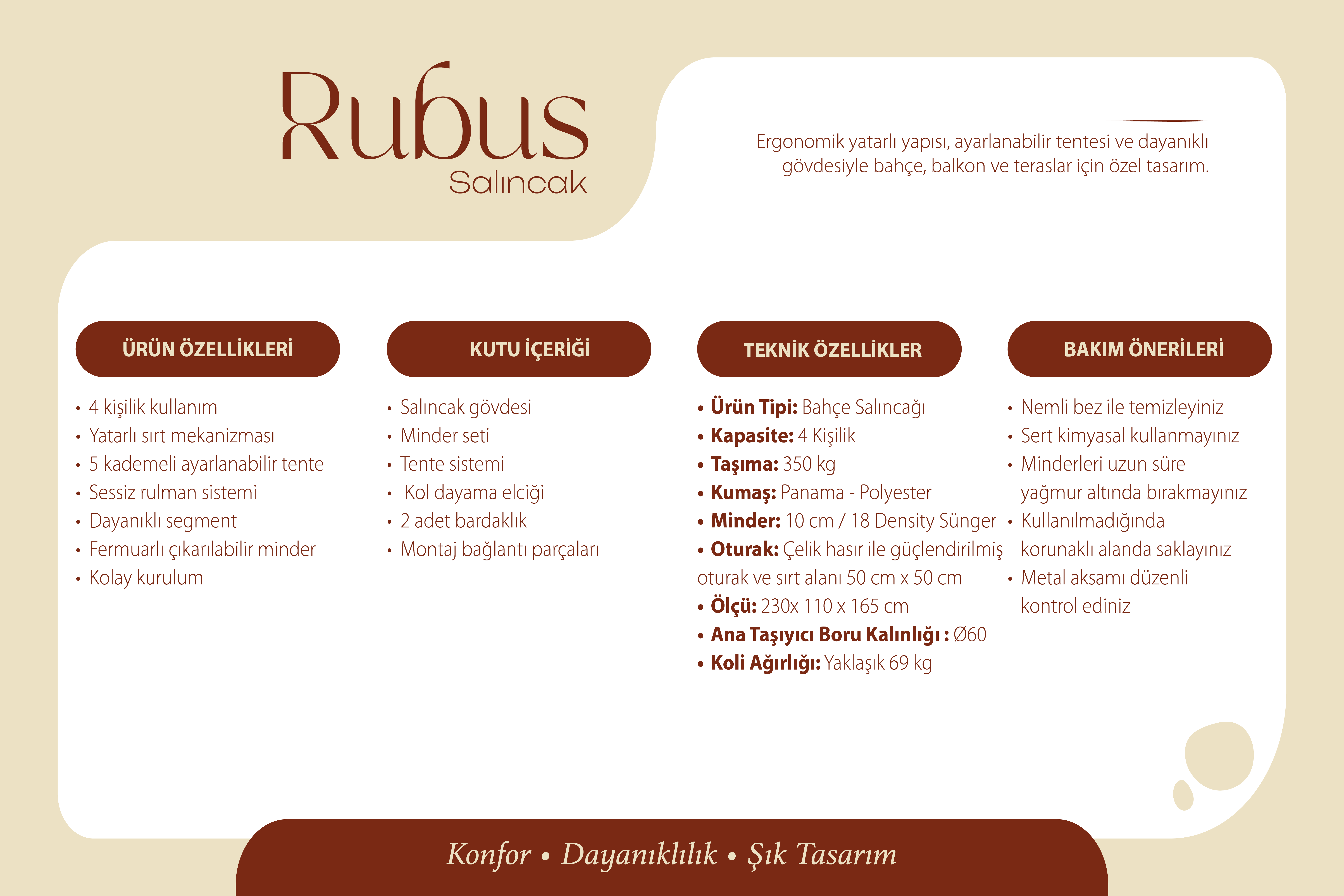 Rubus 4 Kişilik Bahçe Balkon Teras Salıncağı - Minder: Lacivert Çizgili Tente: Lacivert Dört Kişilik Salıncaklar  Erinöz