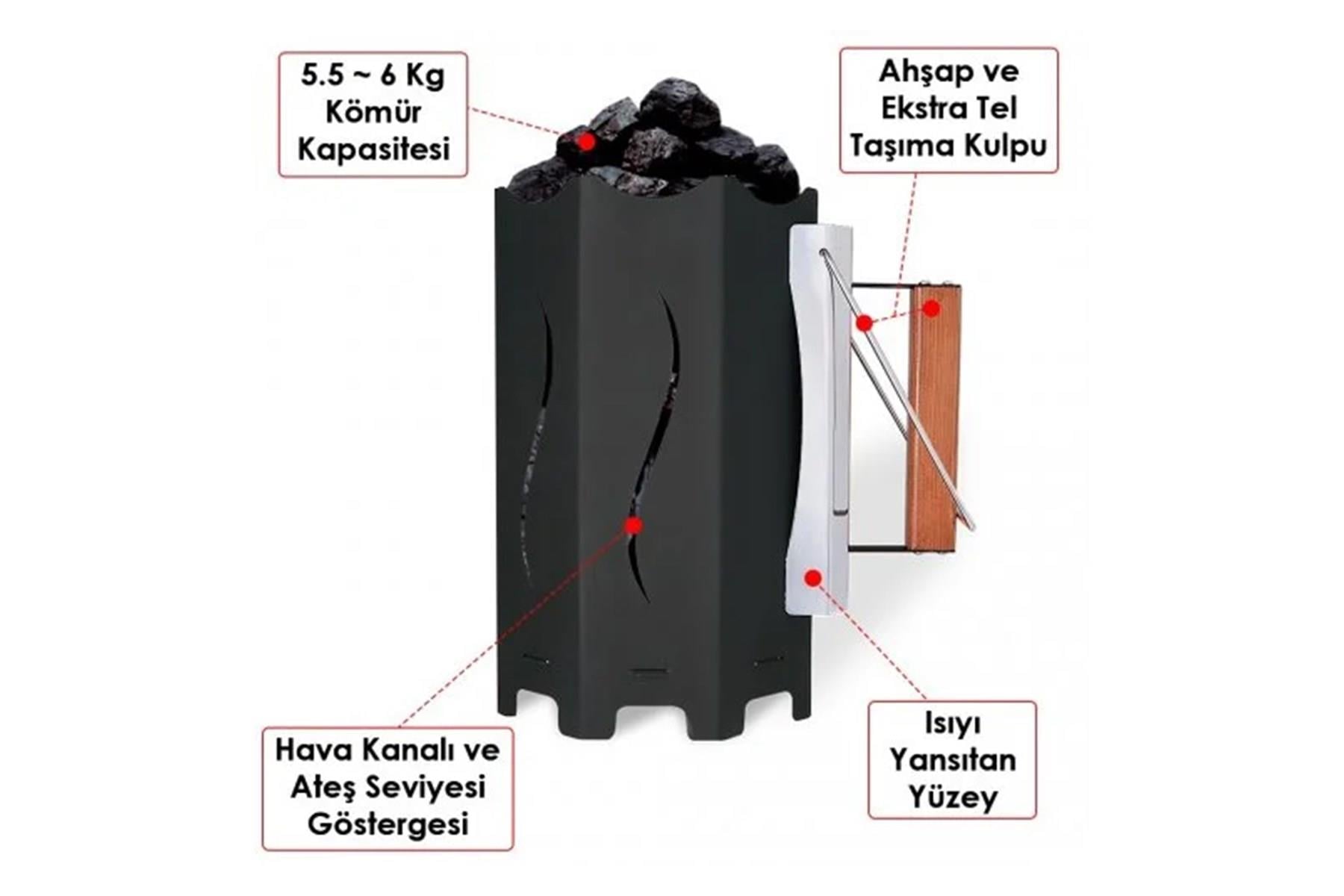 Grillmate Büyük Boy Tutuşturma Bacası Mangal Aksesuarları  Erinöz