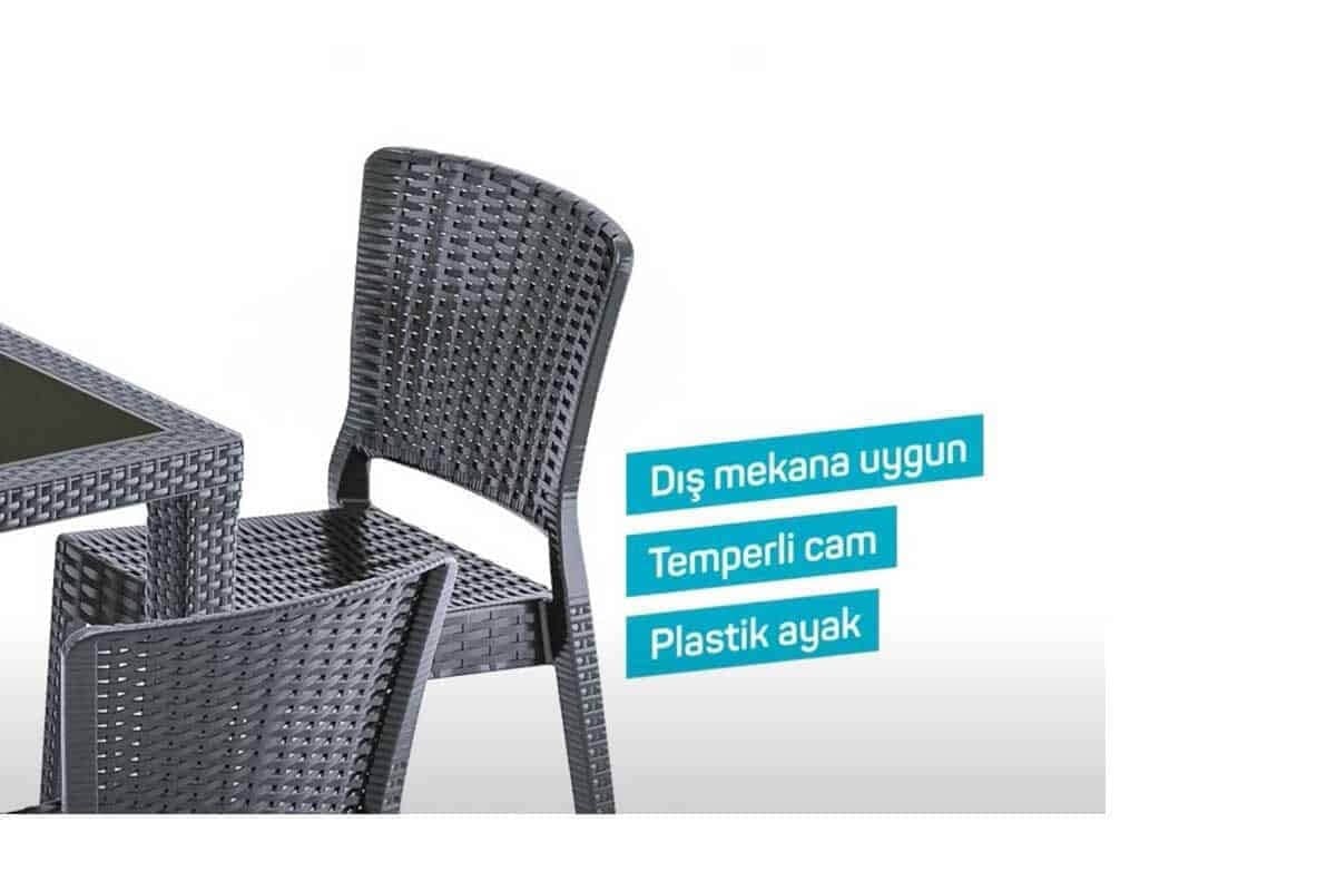Antares Masa +4 Adet Antares Koltuk Rattan Set Bahçe Masa Takımları Antares Rattan Bahçe Masa Takımı - Bahçe Masa Takımı Modelleri & Fiyatları Tilia