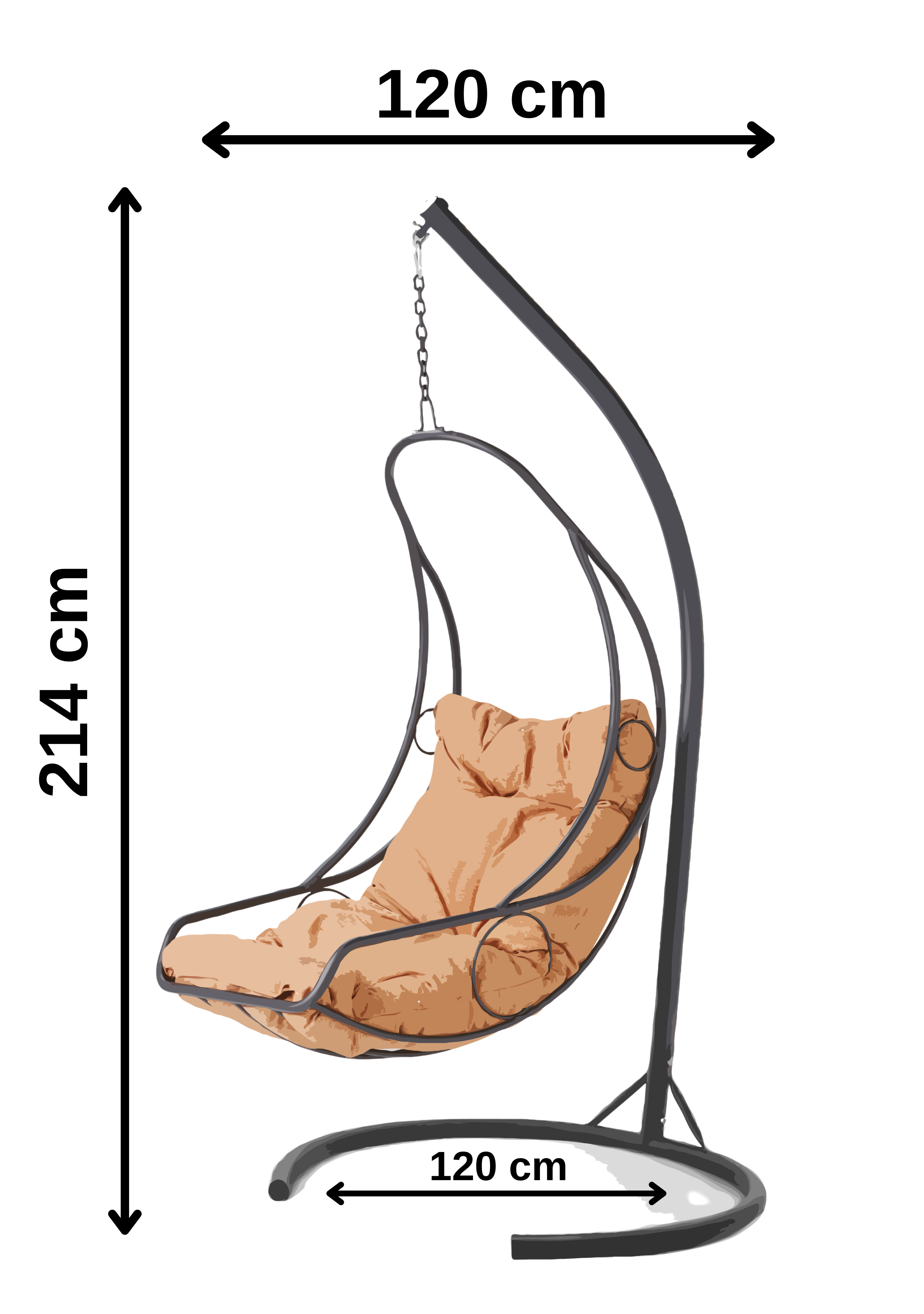 Çalı Askılı Kafes Bahçe Balkon Salıncağı - Minder: Bej Kafes Salıncaklar Çalı Tek Kişilik Askılı Bahçe Balkon Salıncağı - Salıncak Modelleri & Fiyatları Erinöz