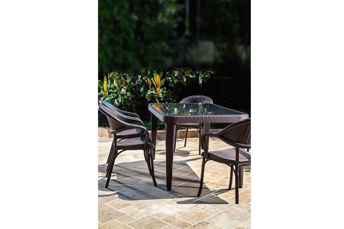 Osaka Masa +6 Adet Flash Koltuk Rattan Set Rattan Plastik Masa Takımları Osaka Masa +6 Adet Flash Koltuk Rattan Set -Kahve I Erinoz.com  Tilia