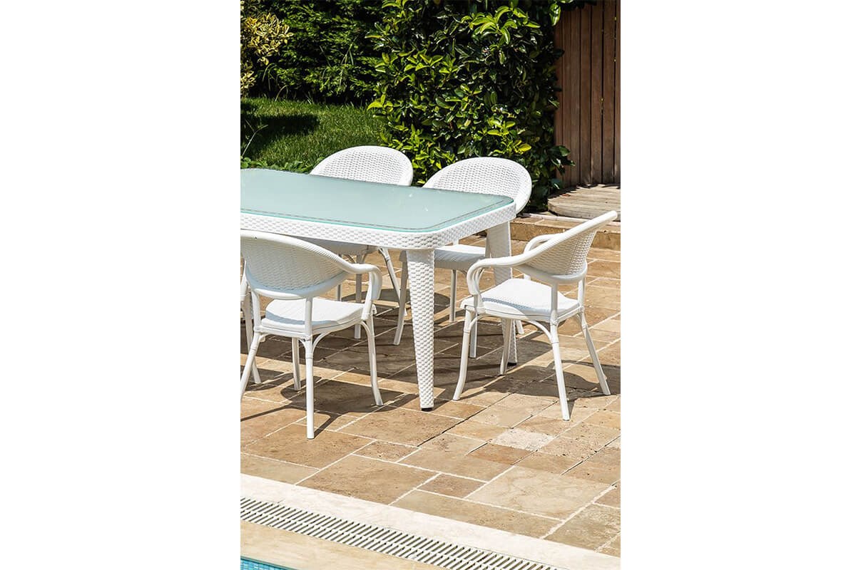 Osaka Masa +6 Adet Flash Koltuk Rattan Set Rattan Plastik Masa Takımları Osaka Masa +6 Adet Flash Koltuk Rattan Set I Ücretsiz Kargo Tilia