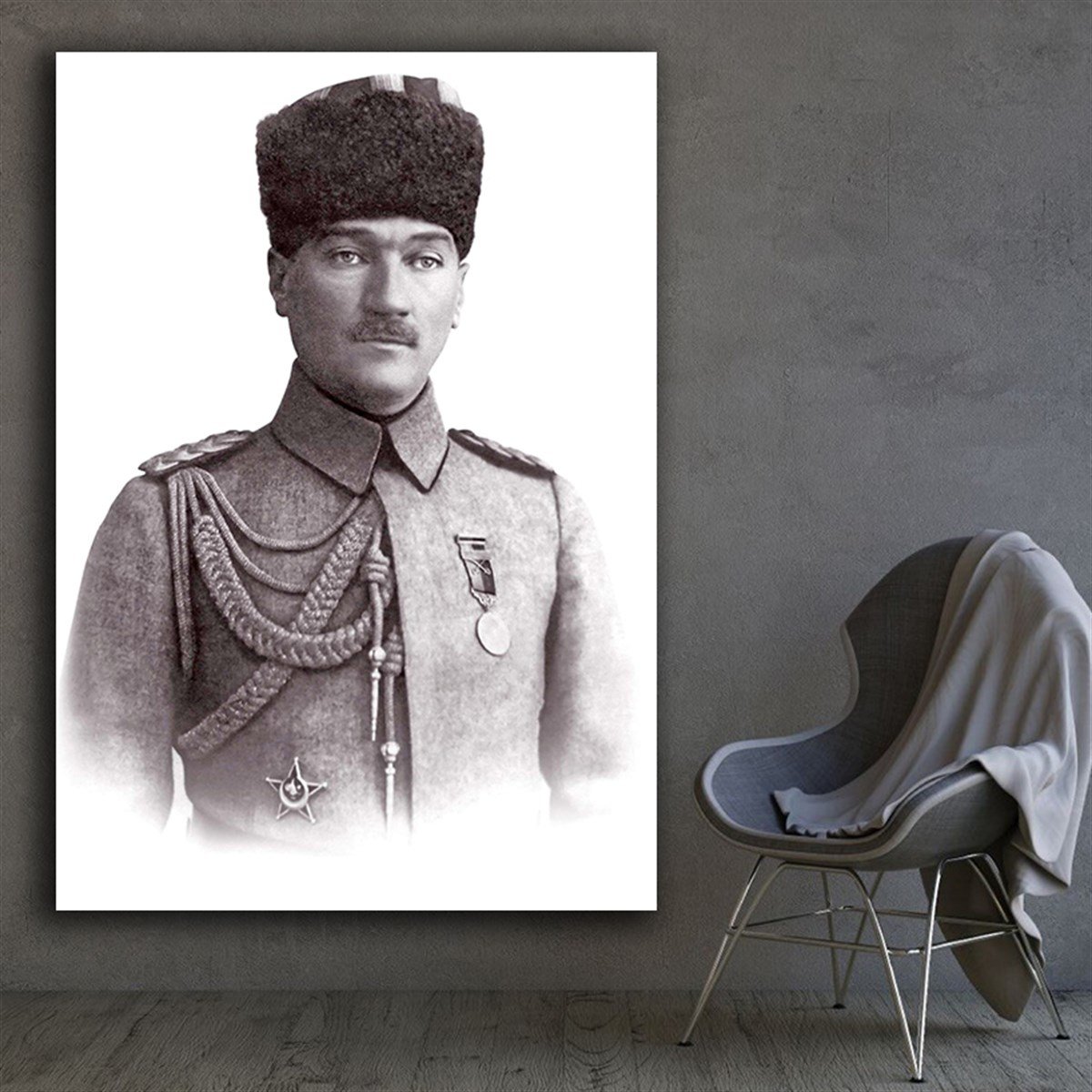 Kalpaklı Paşa Atatürk Kanvas Tablo Kalpaklı Paşa Atatürk Kanvas Tablo | Çerçeveli  ATA Tabloları Kanvas ATATÜRK Tabloları KARAHAN ÇERÇEVE ve KANVAS TABLO