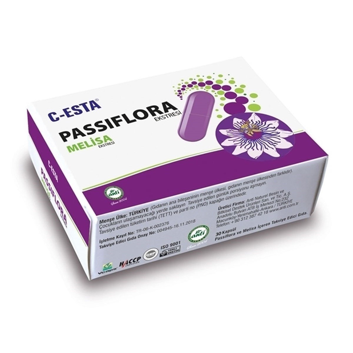 C-Esta Passiflora ve Melisa 10 Tablet