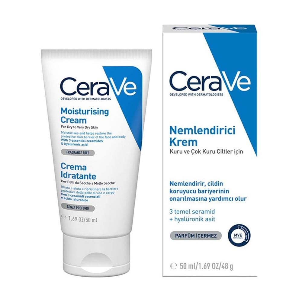 CeraVe Nemlendirici Krem 50 ml (Kuru ve Çok Kuru Ciltler)