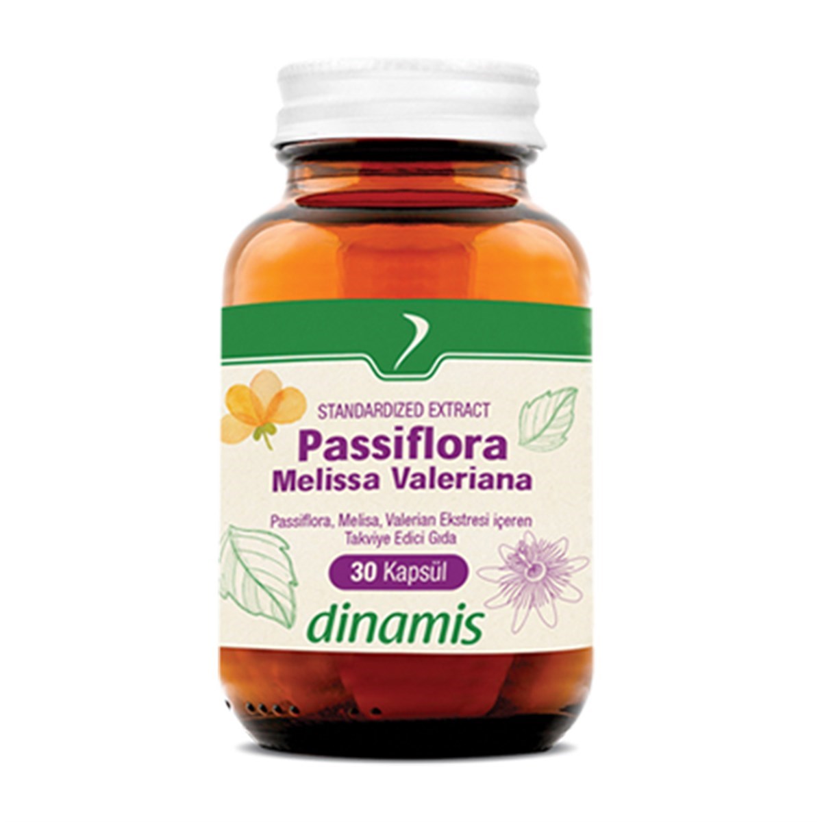 Dinamis Passiflora Melissa Valeriana 30 Kapsül