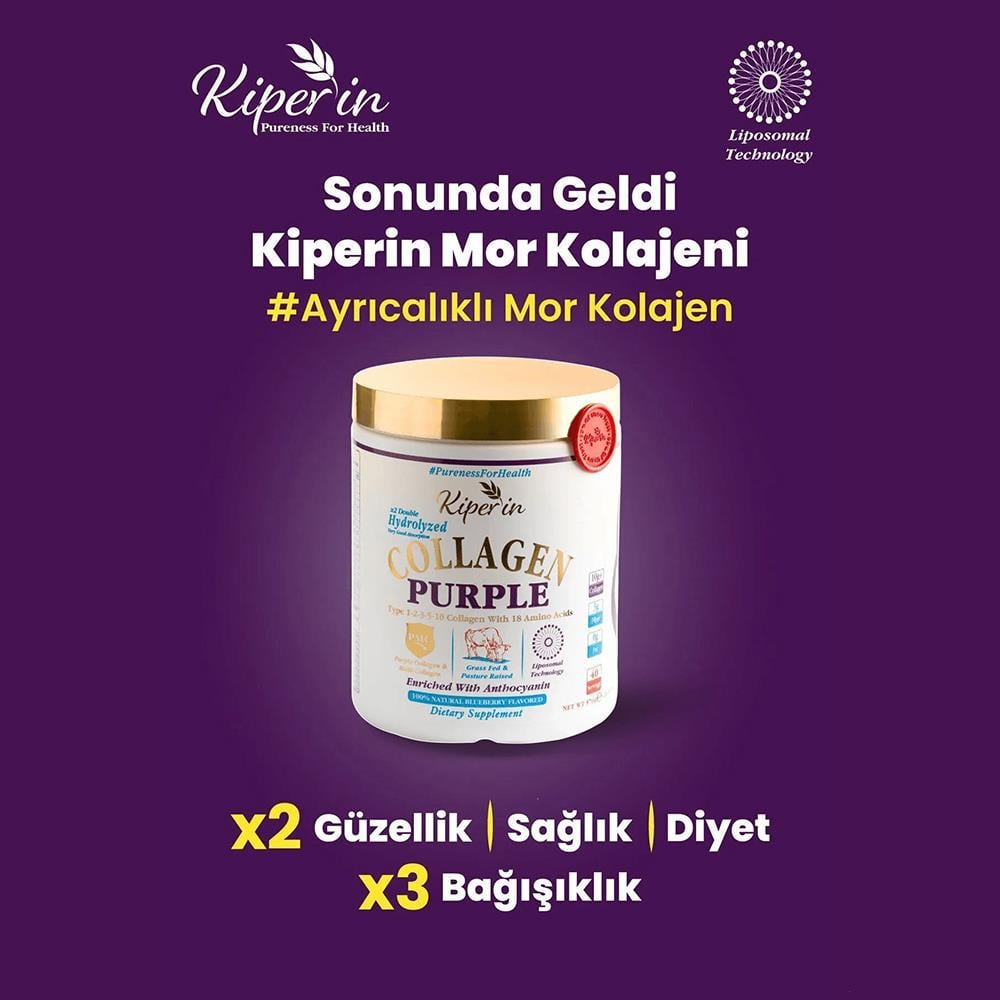 Kiperin Purple Collagen 575 g Toz (40 Günlük)