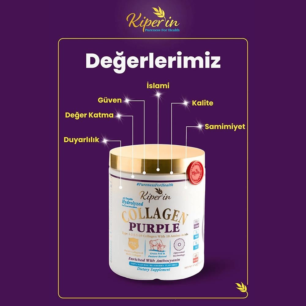 Kiperin Purple Collagen 575 g Toz (40 Günlük)