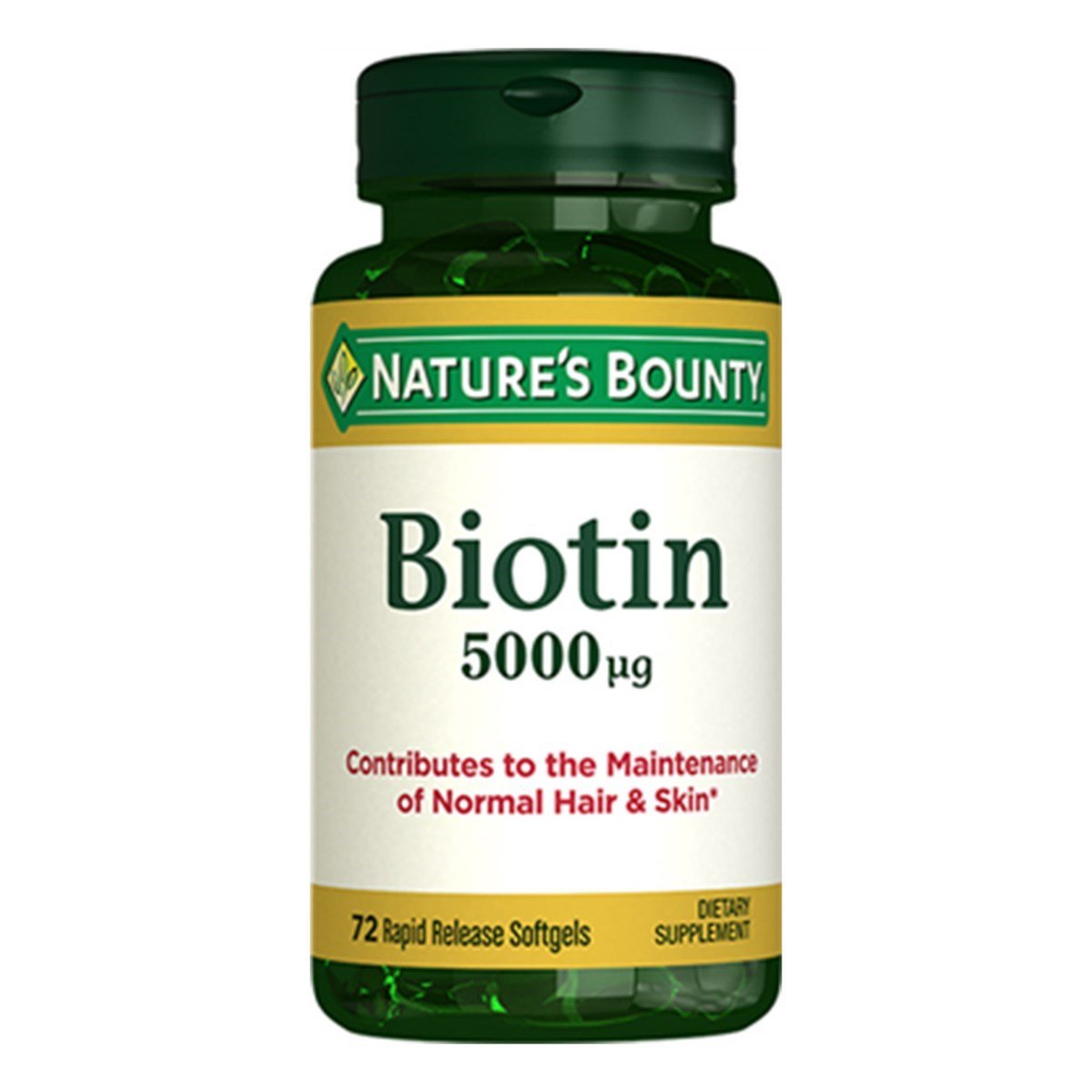 Nature's Bounty Biotin 5000 mcg 72 Kapsül