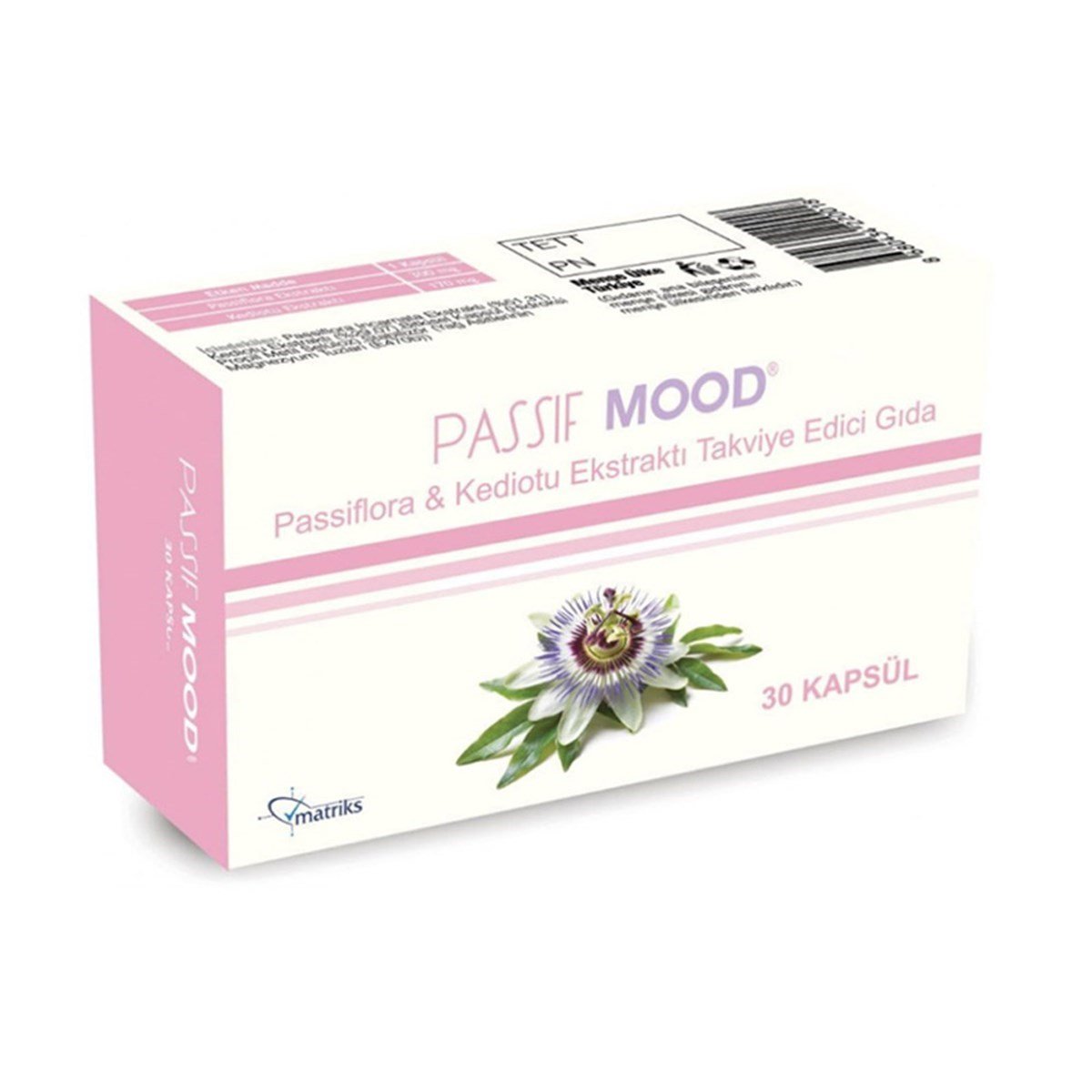 Passif Mood Passiflora ve Kediotu Ekstraktı Takviye Edici Gıda 30 Kapsül
