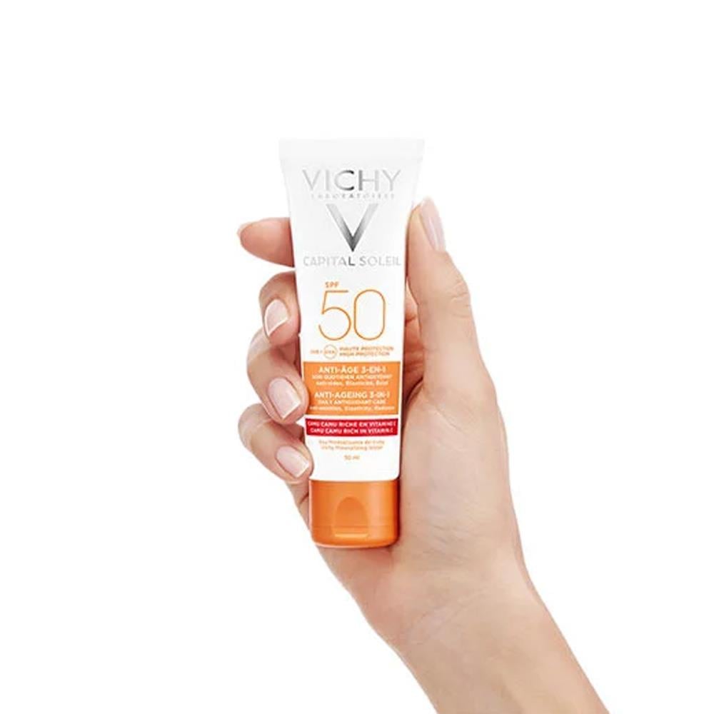Vichy Capital Ideal Soleil Anti Age 3-IN-1 Antioxidant Care Cream SPF 50 50 ml