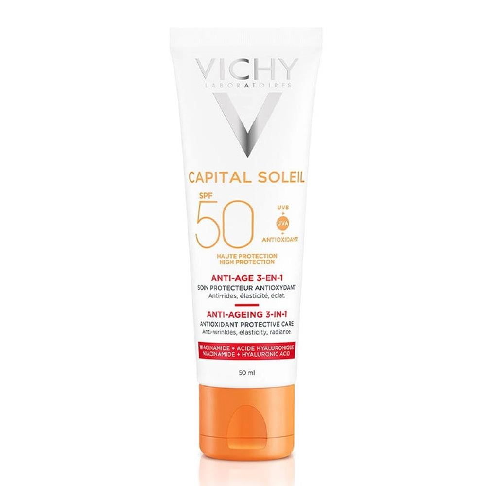 Vichy Capital Ideal Soleil Anti Age 3-IN-1 Antioxidant Care Cream SPF 50 50 ml