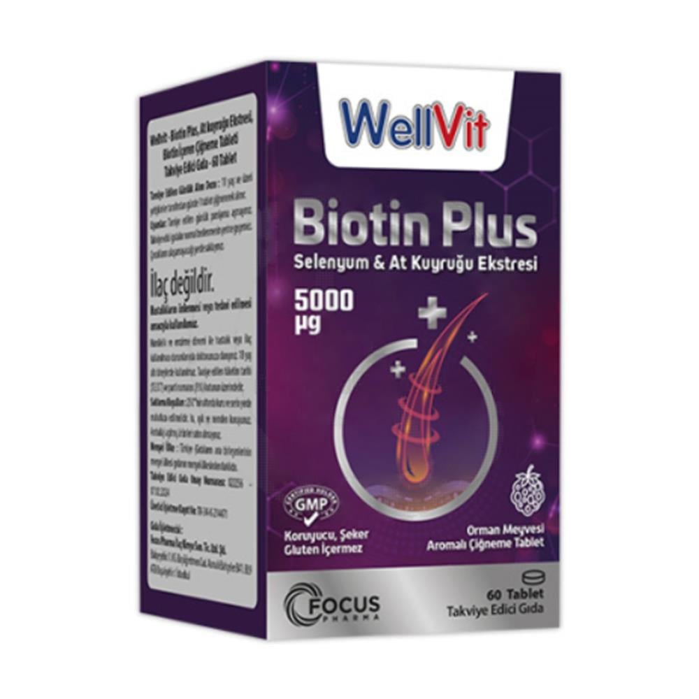 Wellvit Biotin Plus 60 Tablet