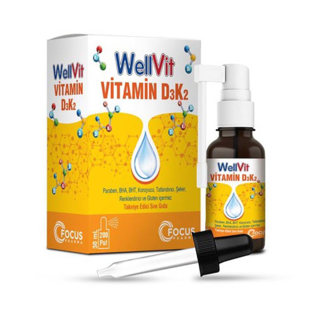 WellVit D3 K2 Sprey 30 ml