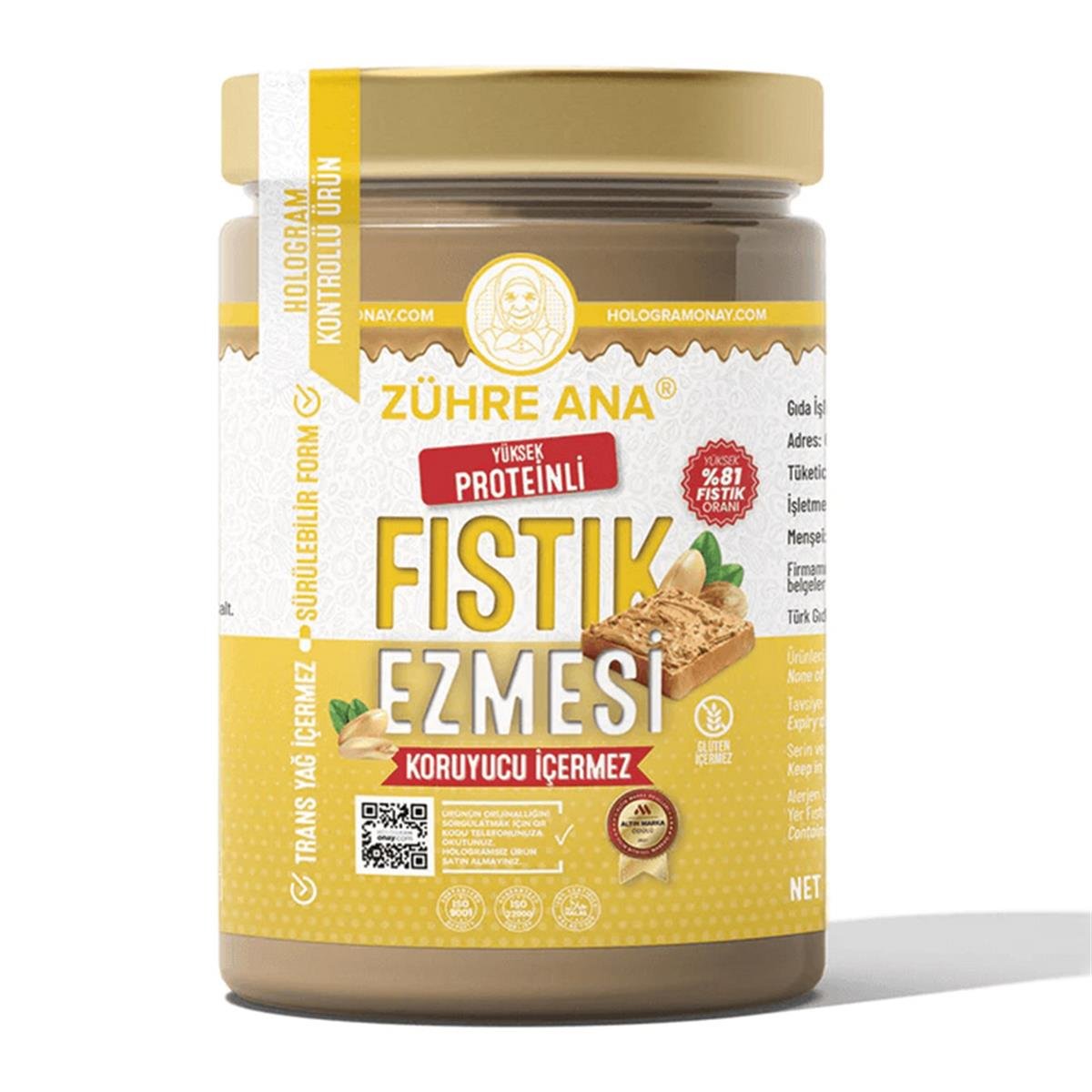 Zühre Ana Fıstık Ezmesi 330 gr