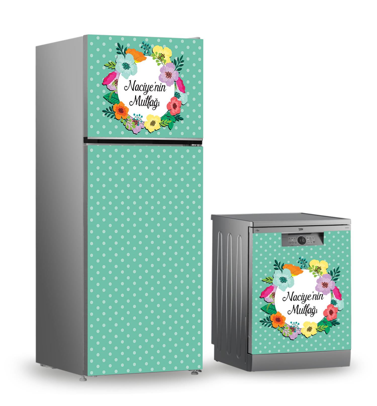  Buzdolabı ve Bulaşık Makinesi Kaplama Folyo Sticker Kişiye Özel 82